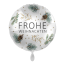 Folienballon Frohe Weihnachten Zweige 45cm